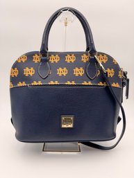 Dooney & Bourke Notre Dame Singture Zip Sachel Purse With Matching Wallet
