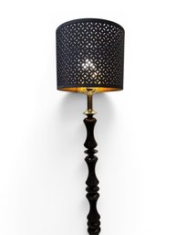Turned Wood Floor Lamp