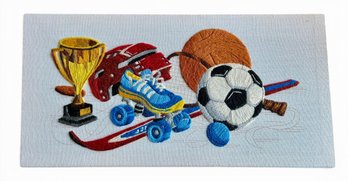 Vintage Sunset Stitchery 'All Star' Embroidery Art