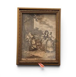 French Pastoral Vanity Storage Box With Mirror
