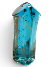 Hand Blown Dichroic Glass Vase Likely Attributed To Glass Eye Studio