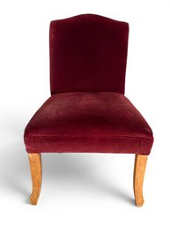 Vintage Velveteen Upholstered Slipper Chair
