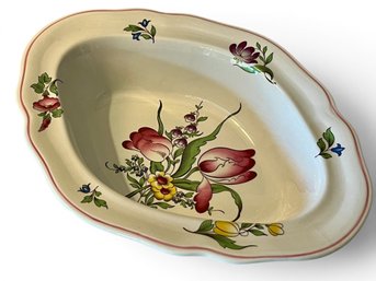 Spode Marlborough Sprays Trimmed Edge Floral Oval Vegetable Serving Bowl