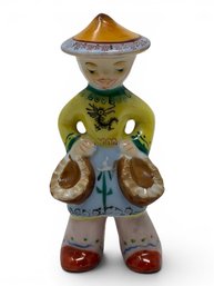Japanese Male Traditional Figurine Occupied Japan Between 1945-1951 Hand Painted