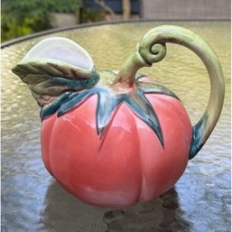Bassano Italian Hand-Painted Ceramic Tomato Pitcher