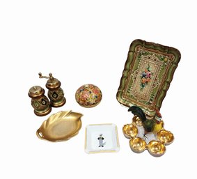 Vintage Florentine Tray, Florentine Salt And Pepper And More MS