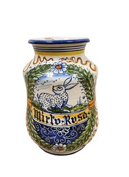 Antique Rabbit Italian Apothecary Jar BF