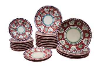 Vietri Solimene Chicken Handmade Pottery Pasta And Salad Plates Signed Made In Italy MS