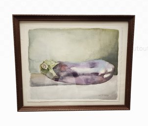 Signed Eggplant Watercolor