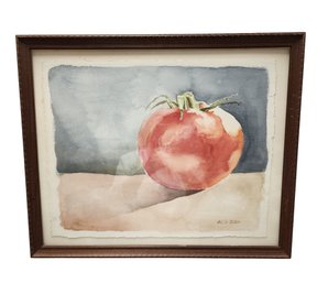 Signed Tomato Watercolor