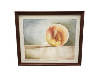 Signed Peach Watercolor