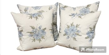 SID - Set Of Four Floral Pillows - Down Filled