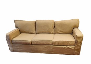 JK Pottery Barn By Mitchell Gold Slip Covered Sofa **PICK UP SUNDAY 2/25 IN SYOSSET**