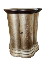 JK Antiqued Silver Gilt Drum Table - Port Washington Pick Up