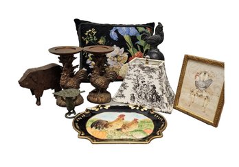 RS Rooster Decor, Needlepoint Pillow, And Misc Items - LOCUST VALLEY PICK UP
