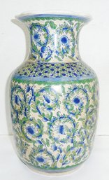 Vintage Asian Tall Vase, Signed, Approx. 13' T