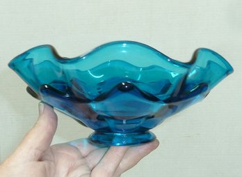 Gorgeous Colored Glass Vintage Bowl, Probably Viking Glass