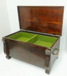 Vintage Wooden 17' Chest, Lift Out Tray, Ready To Use For Your Jewelry Box ~ Coins Or Other Treasures