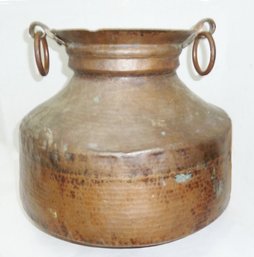 Large Vintage Copper Vessel W/handles