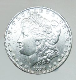 Antique Morgan Silver Dollar Dated 1884, COIN