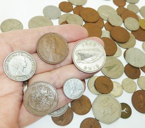 Generous Lot Of Foreign Vintage COINS