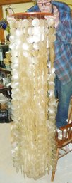 Vintage 68' Long Capiz Shell Chandilier, MCM Wind Chime