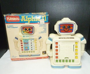 Vintage Playskool ALPHIE II Robot Toy In Box