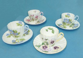 SHELLEY Demitasse C&S, 4 Sets