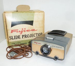 Vintage Fujica Projecter, Slide Projecter Complete With Original Cord & Box, Ready To Use