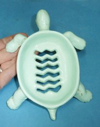 Cast Iron Enamel Soap Dish ~ Turtle Shape