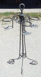 Vintage Wrought Iron Drink Stand, Holds 4 Tumblers On Your Patio Or Porch, Use As Plant Stand Too!!!