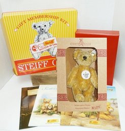 Vintage Steiff Club Mohair Bear 1997 In Welcome Box, Complete NEVER USED STILL IN BOX