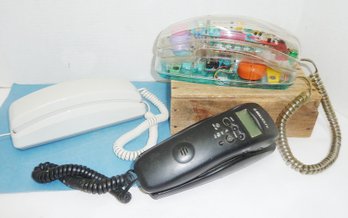(3) Working Telephones, Unique Styles & Colors