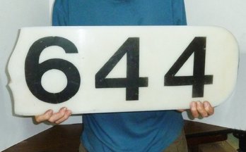 Vintage Locomotive Number Board, Train Number Sign, Heavy Gauge Acrylic Material, Impressive Piece