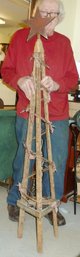 Rustic Wood Obelisk Lighted Primitive Tree