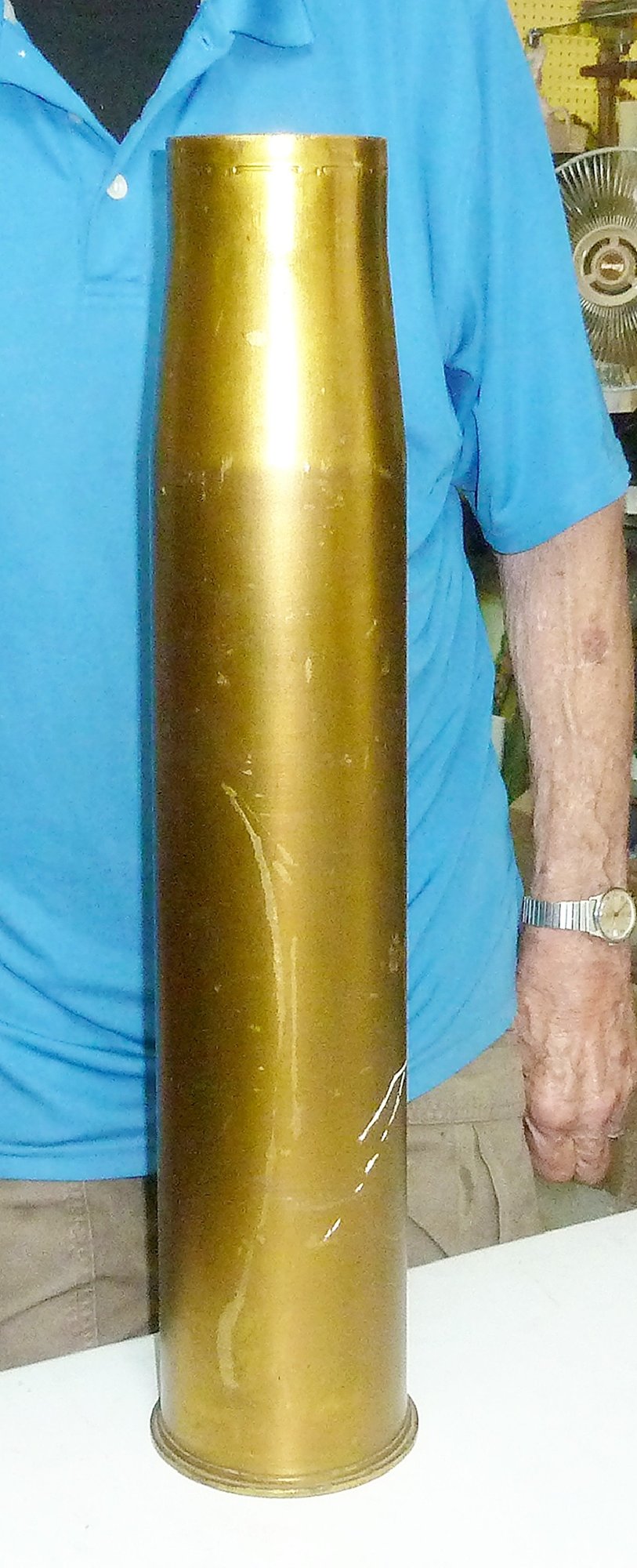 90m Shell Vintage Brass 90mm Ammo Shell Dated 1945 #9570 | Auctionninja.com