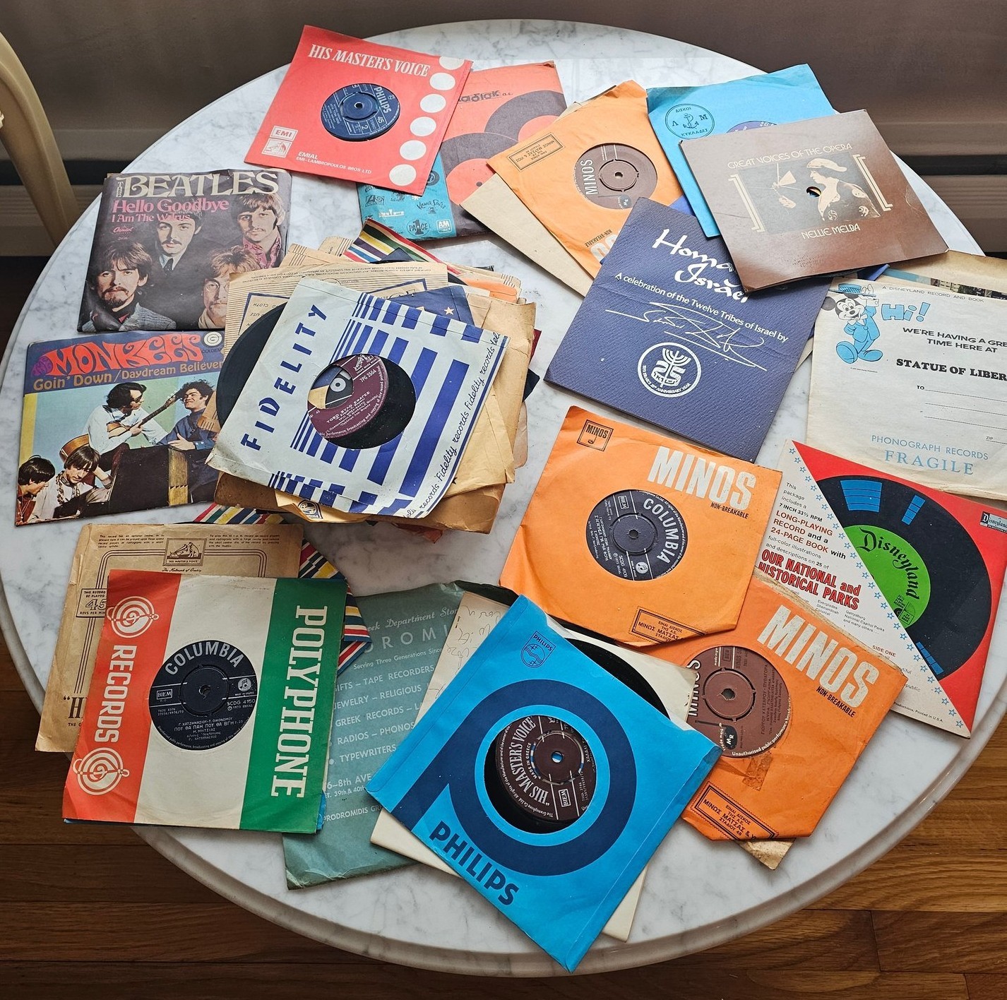 Vintage 45 RPM Record Lot Beatles, Monkees & Mixed Labels With Original ...