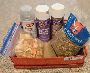 Aleene's Tacky Spray, Krylon Matte Finish, Aquarium Gravel & Craft Shells Craft Supply Lot