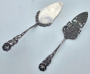 Antique Antiko 800 Silver Cake Server & Pie Server Set- 8'- 100 Grams