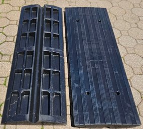Heavy-Duty Plastic Vehicle Service Ramps  Set Of 2 Automotive Maintenance Ramps, 4' X 16'