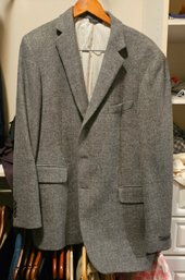 Made In Italy 100% Virgin Wool Gray Blazer Sport Coat Mens Size 54