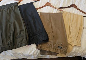 Lot Of 4 Mens Dress Pants By Ralph Lauren, Brooks Brothers & Designer Brands