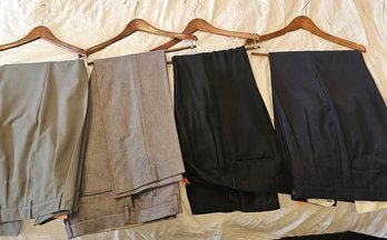 Lot Of 4 Mens Dress Suit Pants By Hugo Boss, Brooks Brothers, Banana Republic & More