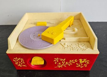 Vintage Fisher-Price Music Box Record Player W/ 5 Records- Preschool Classic Toy