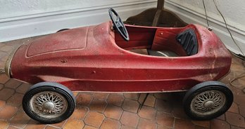 Vintage Murray Pedal Car- Classic Red Steel Ride-On Toy With Spoke Wheels