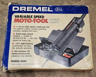 Dremel 3801 Variable Speed Moto-Tool Kit- Rotary Tool, Accessories & Carrying Case WORKS