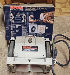 Shopcraft T6601 5' Bench Grinder- 3500 RPM Benchtop Sharpening Grinder With Work Light WORKS