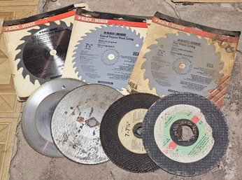Black & Decker 7-1/4' Circular Saw Blades & Cutting/Grinding Wheels, Wood & Metal Shop Lot