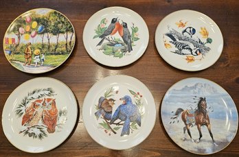 Lot Of 6 - Vintage Limited Edition Collector Plates, Gunther Granget, Dominic Mingolla & Gregory Perillo