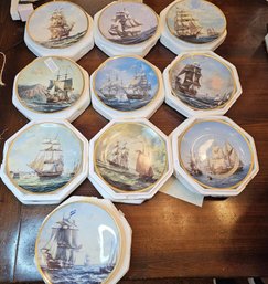 Hamilton Collection Roy Cross Call To Adventure Limited Edition Maritime Collector Plates- Lot Of 10